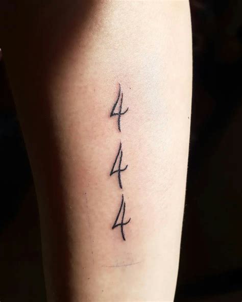 444 Angel Number Tattoo Ideas For Meaningful Ink